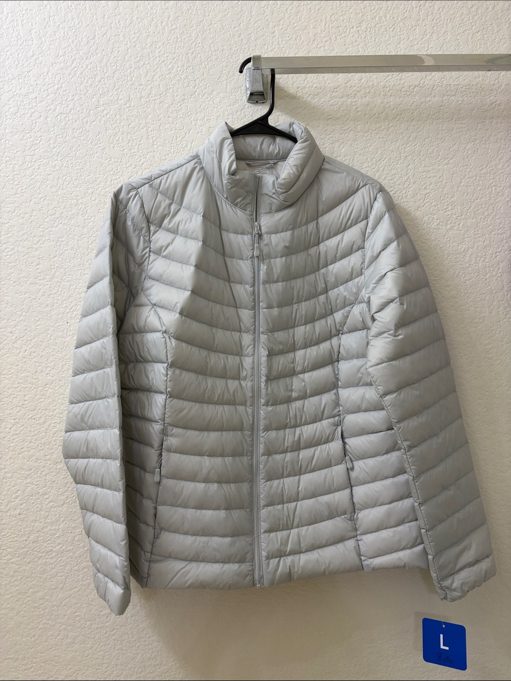 32 Degrees Women's Light Gray Quilted Packable Puffer Jacket